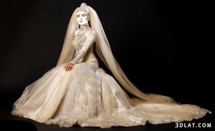 فستان زفاف من الاحلام لعروس محجبة