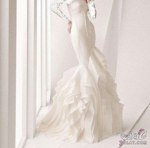 فستان زفاف بدون تطريز