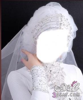 لفات طرح للعروسه المحجبه طرحة 2022  للعراسي المحجبات 